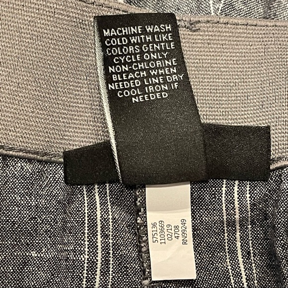 Lane Bryant Gray Striped Linen Tailored Shorts Comfort Waist Plus Size - Picture 10 of 10